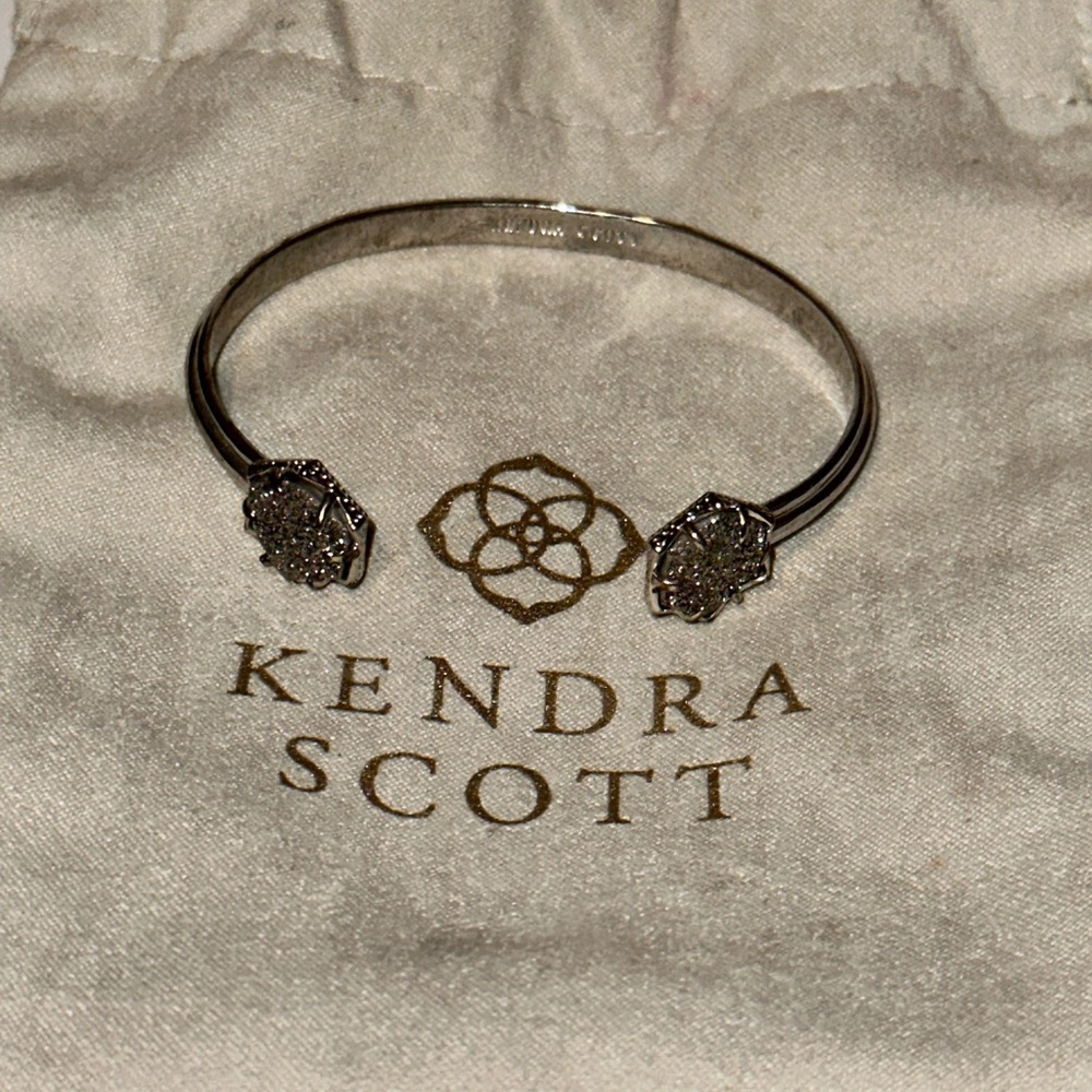 Kendra Scott platinum drusy bracelet.